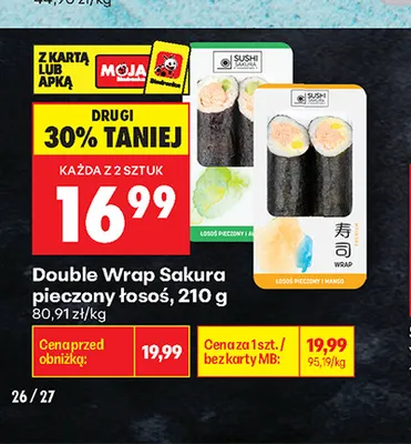 Double Wrap Sakura pieczony łosoś promocja w Biedronka