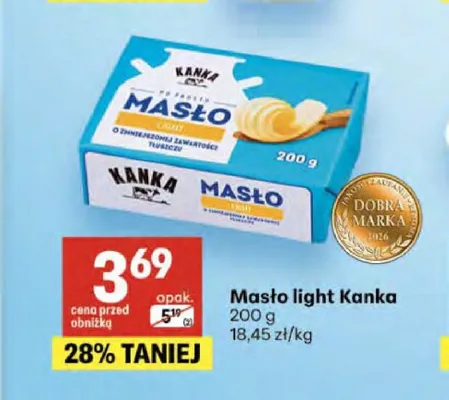 Masło light Kanka promocja w Delikatesy Centrum