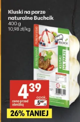 Kluski na parze naturalne Buchcik promocja w Delikatesy Centrum