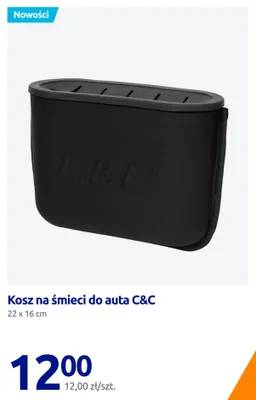Kosz na śmieci do auta C&C 22x16 cm promocja w Action