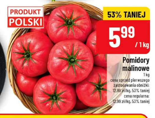 Pomidory malinowe promocja w POLOmarket