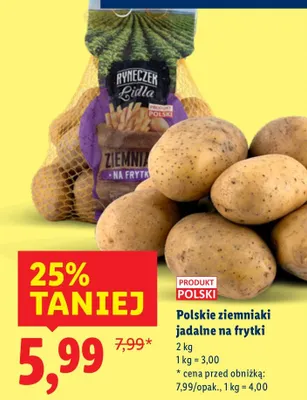 Ziemniaki jadalne promocja w Lidl