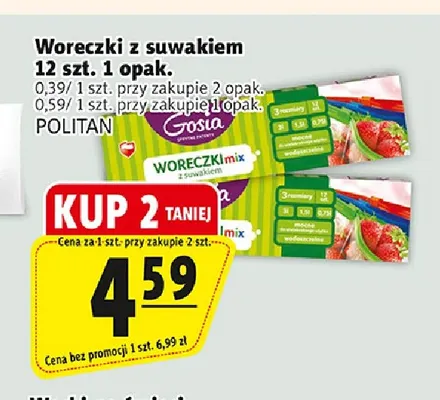 Woreczki z suwakiem 12 szt. Gosia promocja w Prim Market