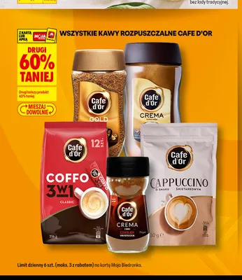 Kawa rozpuszczalna Napój kawowy Cafe d'Or Coffe 3w1 Classic promocja w Biedronka