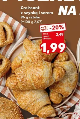 Croissant z szynką i serem promocja w Kaufland
