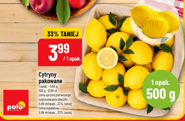 Cytryny pakowane promocja w POLOmarket