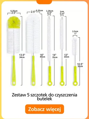 Zestaw 5 szczotek do czyszczenia butelek Temu promocja w Temu
