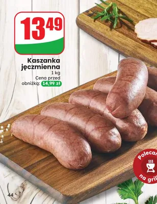 Kaszanka jęczmienna Agro Rydzyna promocja w Dino