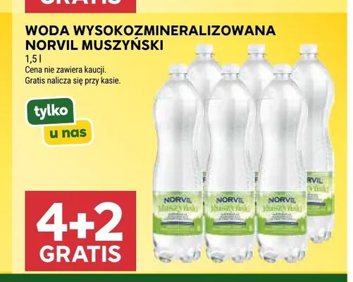 Woda wysokozmineralizowana Norvil Muszyński promocja w Stokrotka