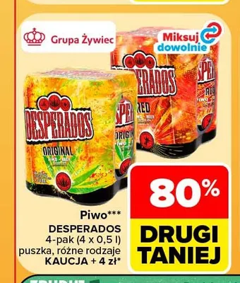 Piwo Desperados Original 4-pak promocja w Carrefour Market