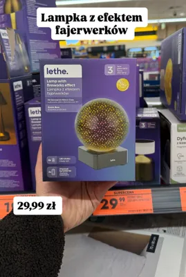 Lampka z efektem fajerwerków 3D  promocja w Biedronka