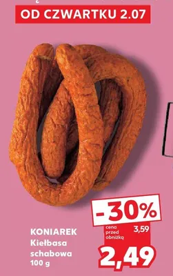 Kiełbasa schabowa Koniarek promocja w Kaufland