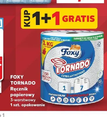 Ręcznik papierowy Foxy Tornado promocja w Kaufland