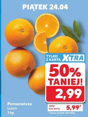 Pomarańcze luzem promocja w Kaufland