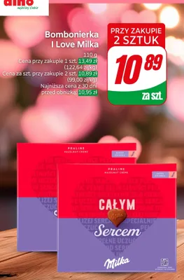 Bombonierka I Love Milka promocja w Dino