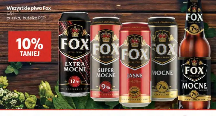 Piwo Fox Jasne promocja w Delikatesy Centrum
