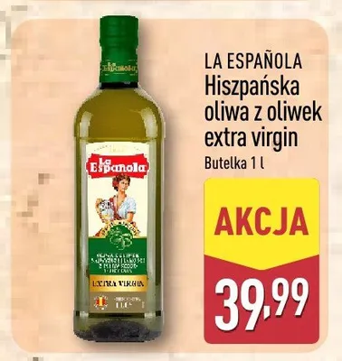 Hiszpańska oliwa z oliwek extra virgin La Española promocja w Aldi