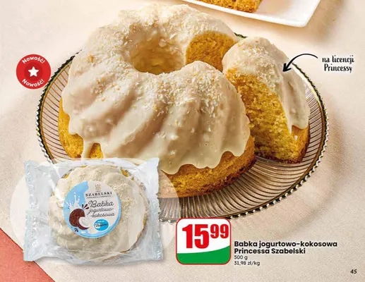 Babka jogurtowo-kokosowa Princessa Szabelski promocja w Dino