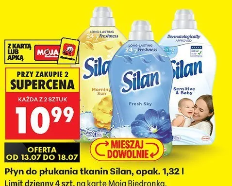 Płyn do płukania tkanin Silan Morning Sun promocja w Biedronka
