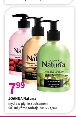 Mydło w płynie z balsamem Joanna Naturia Oliwka promocja w Drogerie Polskie