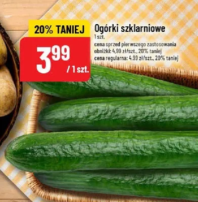 Ogórki szklarniowe promocja w POLOmarket