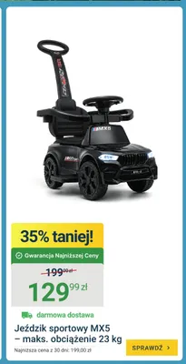 Jeździk sportowy MX5 promocja w ERLI
