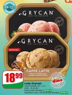 Lody Grycan promocja w Dino