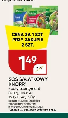 Sos sałatkowy Knorr promocja w Chata Polska