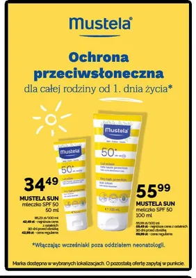Mleczko SPF 50 MUSTELA SUN promocja w Ziko Dermo