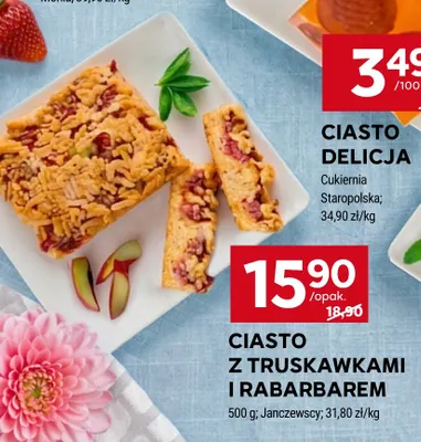 Ciasto z truskawkami i rabarbarem Janczewscy promocja w Stokrotka