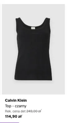 Top Calvin Klein czarny promocja w Lounge by Zalando