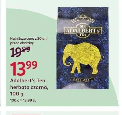 Herbata czarna Adalbert's Tea Earl Grey promocja w Rossmann