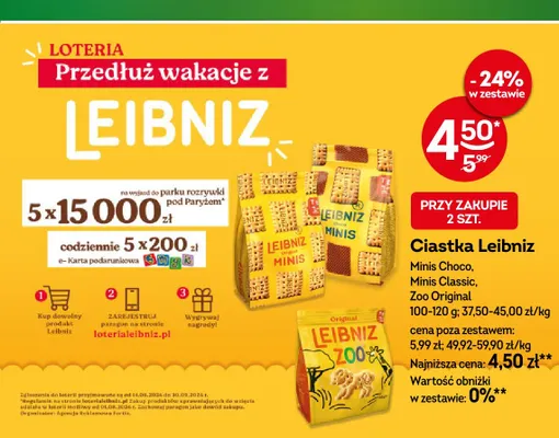 Ciastka Leibniz Zoo Original promocja w Żabka
