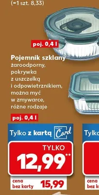 Pojemnik szklany z pokrywką 0,4 l promocja w Kaufland