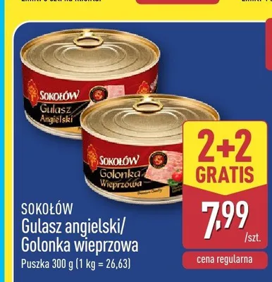 Gulasz angielski Sokołów promocja w Aldi