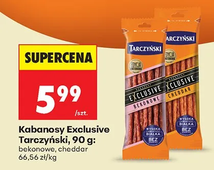 Kabanosy Exclusive cheddar promocja w Biedronka