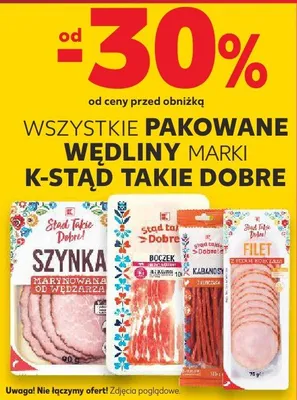 Wędliny pakowane różne rodzaje promocja w Kaufland
