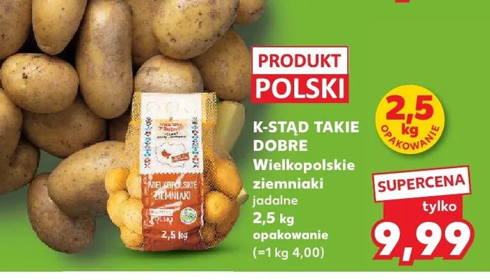 Wielkopolskie ziemniaki jadalne K-STAD TAKIE DOBRE promocja w Kaufland