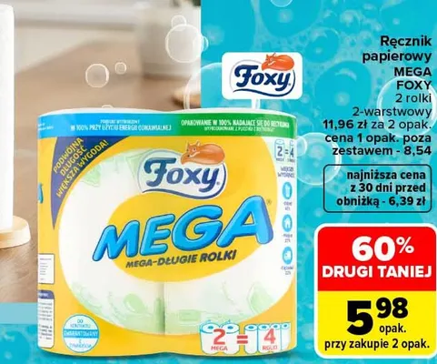 Ręcznik papierowy Foxy Mega promocja w Carrefour