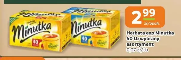 Herbata czarna ekspresowa Minutka promocja w Gama