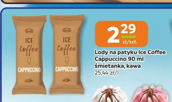 Lody na patyku Ice Coffee Cappuccino śmietanka promocja w Społem Częstochowa