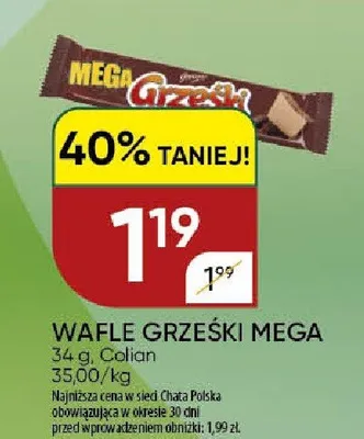 Wafle Grześki Mega Colian promocja w Chata Polska