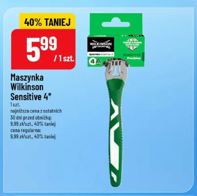 Maszynka Wilkinson Sensitive 4 promocja w POLOmarket