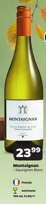 Wino białe Montaignan Sauvignon Blanc promocja w Netto