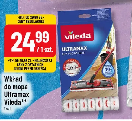 Wkład do mopa Ultramax 2in1 Microfibre Vileda promocja w POLOmarket