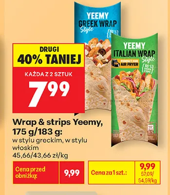 Wrap & strips w stylu greckim Yeemy promocja w Biedronka