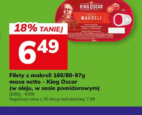 Filety z makreli King Oscar promocja w Hitpol
