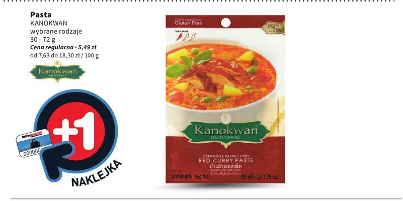Pasta curry czerwona Kanokwan promocja w Intermarche