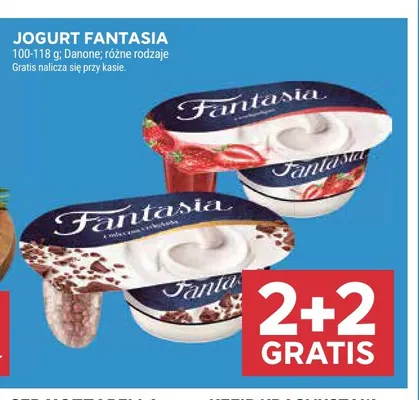 Jogurt Fantasia z truskawkami promocja w Stokrotka