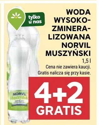 Woda wysoko-zmineralizowana Norvil Muszyński promocja w Stokrotka